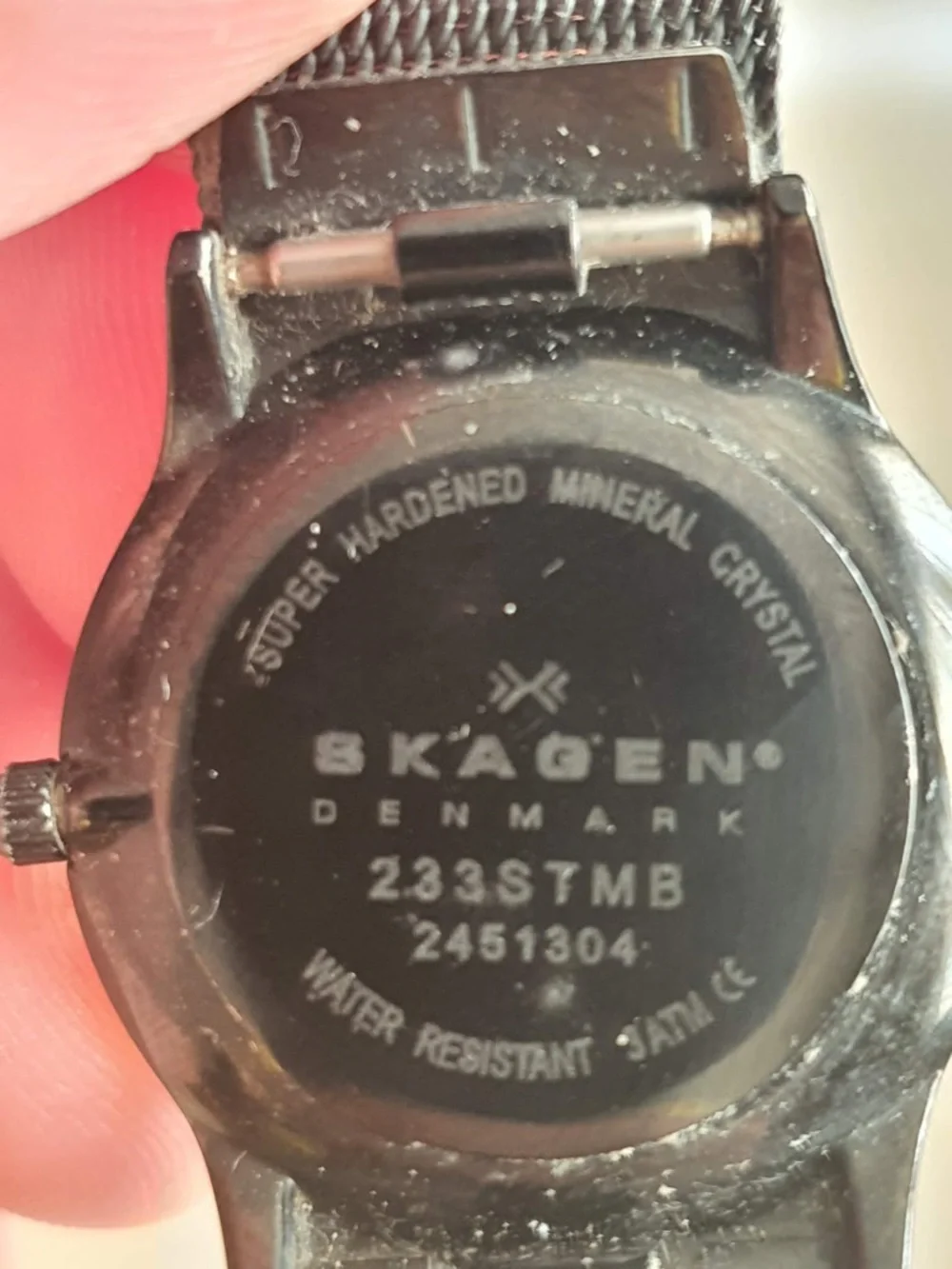Skagen Denmark Titanium Black Stainless Steel Mesh Women's Watch